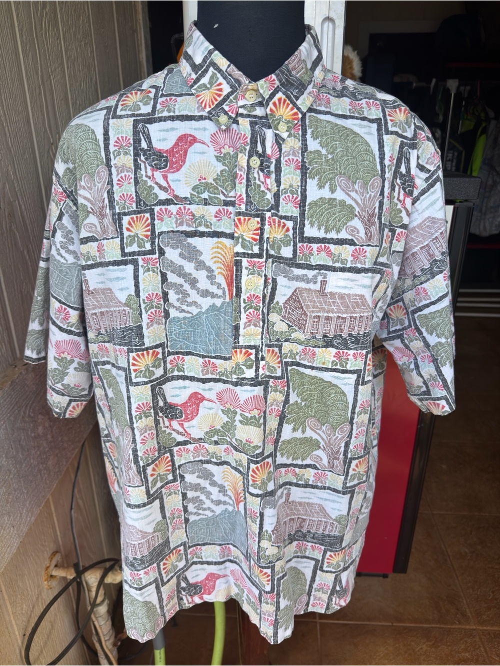 PreOwned Reyn Spooner Alfred Shaheen Hawaiian Pullover Multicolor Men's XXL